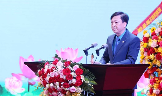 Ông Đặng Đình Chung phát biểu tại hội nghị. Ảnh: Long Nguyễn.