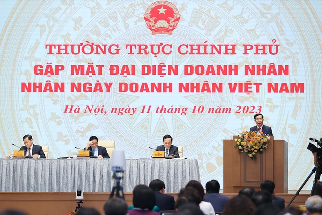 Chủ tịch VCCI Phạm Tấn Công phát biểu. Ảnh: VGP