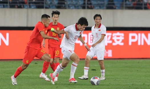  Đội tuyển Việt Nam thất bại 0-2 trước tuyển Trung Quốc. Ảnh: VFF