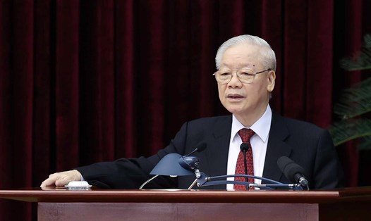 Tổng Bí thư Nguyễn Phú Trọng vừa ký ban hành Nghị quyết mới của Bộ Chính trị phát triển doanh nhân Việt Nam. Ảnh: Nhật Bắc
