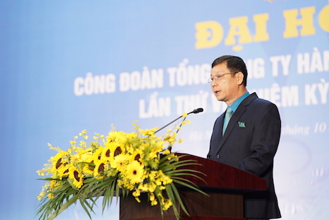 Ông Trần Văn Nhu phát biểu tại Đại hội.