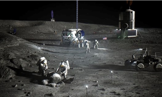 Trong tương lai, căn cứ của loài người trên Mặt trăng có thể sẽ có những khu vực nuôi cá. Ảnh: NASA