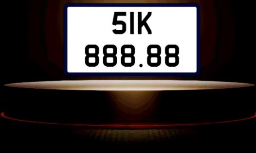 Biển số 51K-888.88 được đấu giá lại trong tháng 10. Ảnh chụp màn hình