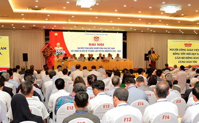 Đại hội đại biểu toàn quốc người Công giáo Việt Nam xây dựng bảo vệ Tổ quốc lần thứ VIII, nhiệm kỳ 2013 - 2028. Ảnh: Lan Nhi