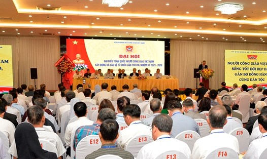 Đại hội đại biểu toàn quốc người Công giáo Việt Nam xây dựng bảo vệ Tổ quốc lần thứ VIII, nhiệm kỳ 2013 - 2028. Ảnh: Lan Nhi