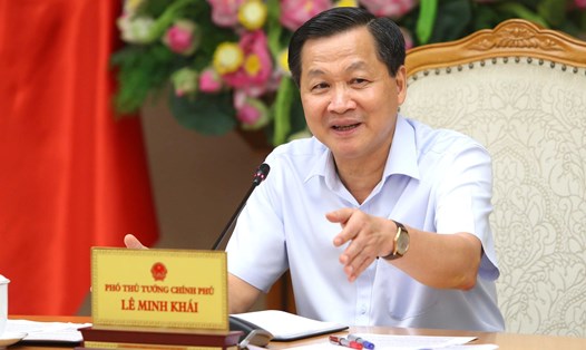 Phó Thủ tướng Lê Minh Khái chủ trì cuộc họp. Ảnh: VGP