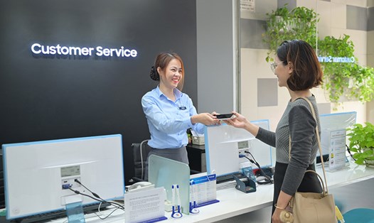 Dịch vụ chăm sóc khách hàng của Samsung Việt Nam dẫn đầu xu hướng dịch vụ mang ý thức môi trường của Tập đoàn. Ảnh: DN cung cấp