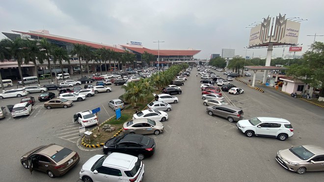 Bãi đỗ xe của sân bay Nội Bài. Ảnh: Sân bay Nội Bài