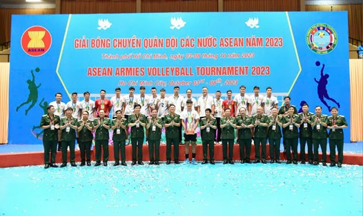 Giải bóng chuyền Quân đội các nước ASEAN 2023 đã để lại những dư âm tích cực. Ảnh: Hoài Việt 