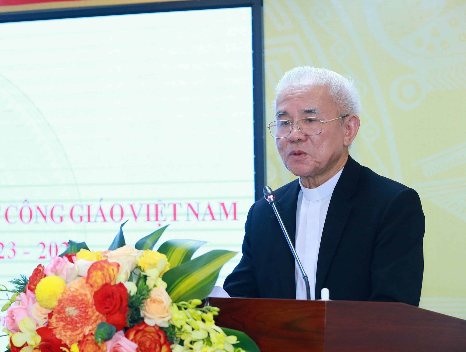 Linh mục Trần Xuân Mạnh, Chủ tịch Ủy ban Đoàn kết Công giáo Việt Nam. Ảnh: Phạm Đông 