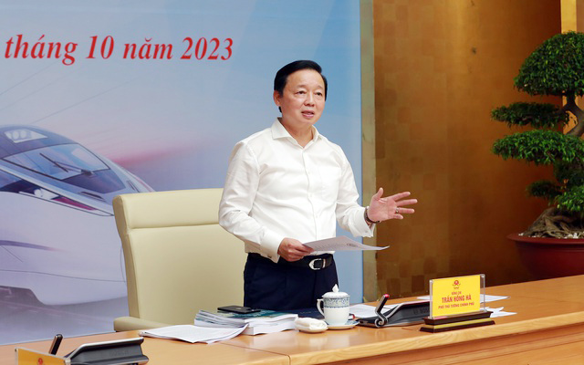 Phó Thủ tướng Chính phủ Trần Hồng Hà phát biểu. Ảnh: VGP