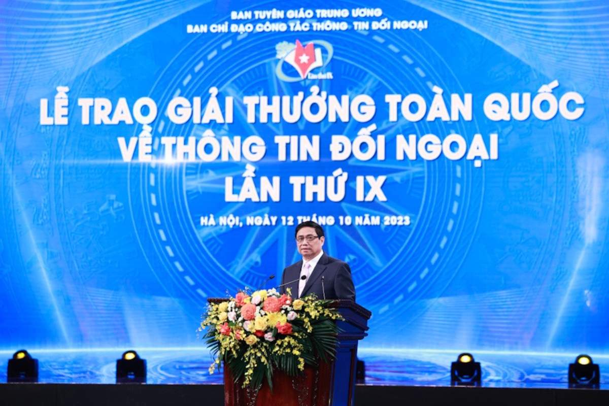 Thủ tướng Chính phủ Phạm Minh Chính phát biểu tại Lễ trao Giải thưởng. Ảnh: Hải Nguyễn