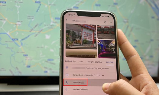 Một nhà xe bị thay đổi thông tin liên lạc trên Google Maps khiến khách hàng khi liên hệ vô tình bị mất tiền oan. Ảnh Khánh An