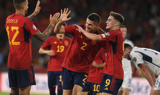 Đội tuyển Tây Ban Nha đã có lại cơ hội giành ngôi đầu bảng A vòng loại EURO 2024. Ảnh: UEFA