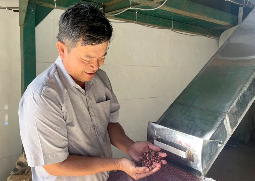 Doanh nhân Trương Công Toàn, một trong những người tiên phong trong lĩnh vực sản xuất, xuất khẩu cà phê hàng đầu ở tỉnh Đắk Nông. Ảnh: Phan Tuấn