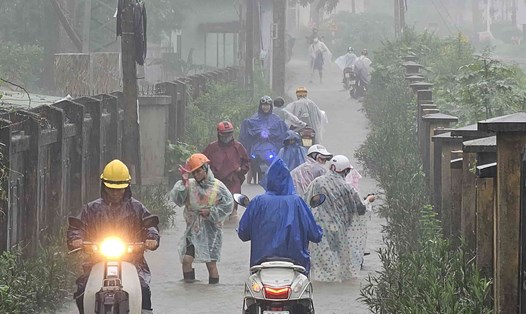 Bắc Trung Bộ xảy ra mưa lớn gây ngập úng. Ảnh: Nguyễn Luân