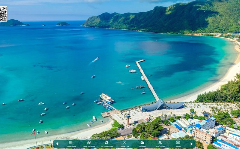 Hình ảnh Côn Đảo đẹp lung linh trên bản đồ 3D. Ảnh: Chụp màn hình