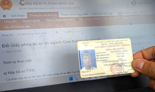 Đổi giấy phép lái xe có thể thực hiện online. Ảnh: Minh Quân