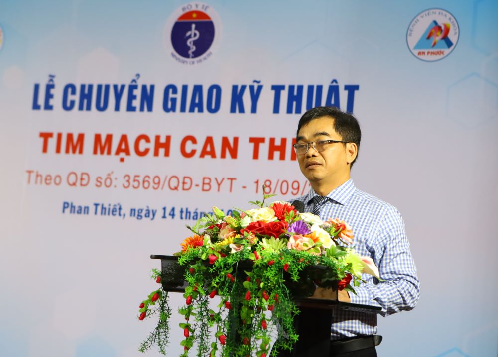TS-BS Đặng Thức Anh Vũ, Phó Giám đốc phụ trách Sở Y tế Bình Thuận phát biểu tại chương trình. Ảnh: Duy Tuấn