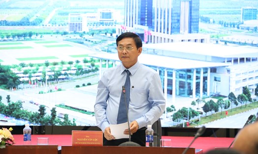 Ông Nguyễn Văn Lộc - Chủ tịch HĐND tỉnh Bình Dương tại cuộc tiếp xúc các hiệp hội doanh nghiệp. Ảnh: Đình Trọng