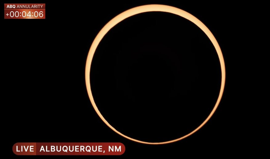 Hình ảnh nhật thực vòng lửa được NASA chia sẻ. Ảnh: NASA