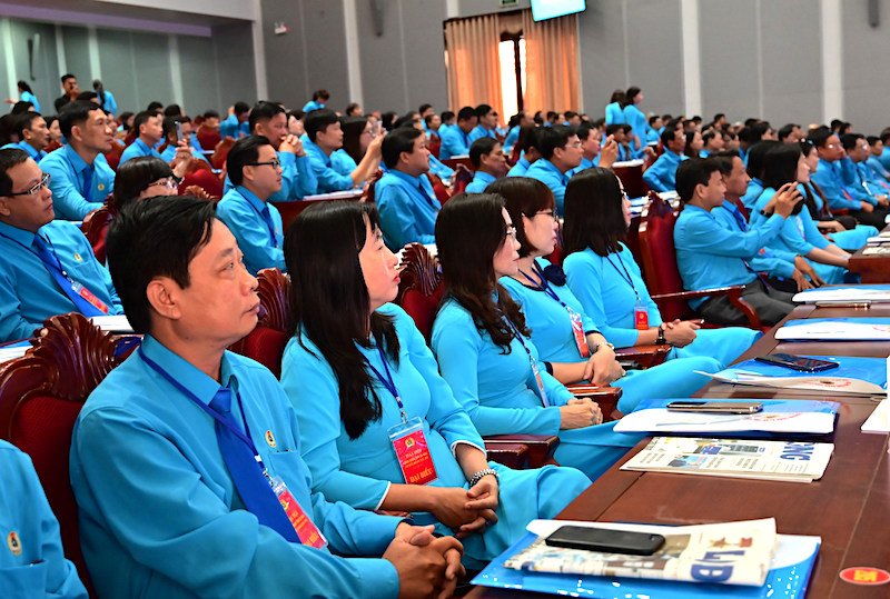 Các đại biểu chính thức dự Đại hội Công đoàn tỉnh Cà Mau lần thứ XI, nhiệm kỳ 2023 -2028. Ảnh: Đạt Phan
