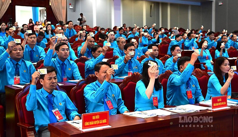 Các đại biểu dự Đại hội Công đoàn tỉnh Cà Mau lần thứ XI, nhiệm kỳ 2023 -2028. Ảnh: Đạt Phan