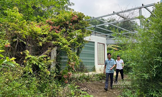 Ngôi nhà xây dựng trái phép trên đất nông nghiệp dẫn đến vụ việc lùm xùm ở phường Xuân Tăng, thành phố Lào Cai. Ảnh: B.N