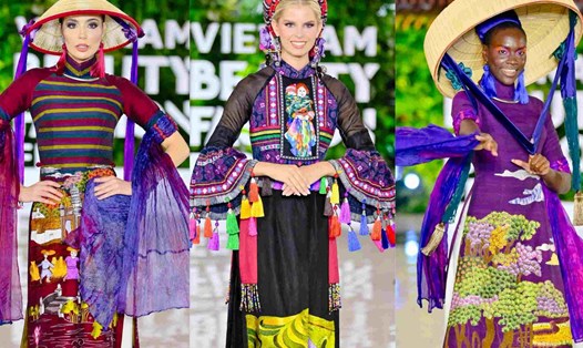 Nét đẹp văn hóa Việt Nam được lồng ghép khéo léo vào những tà áo dài trình diễn tại Miss Grand. Ảnh: BTC.
