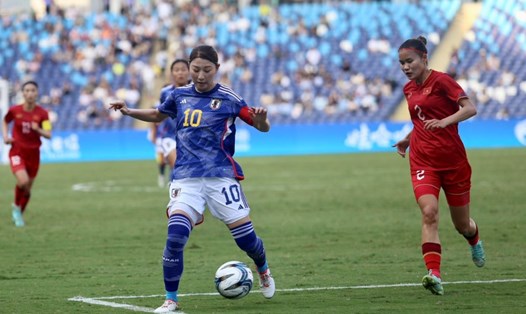 Tuyển nữ Nhật Bản từng thắng tuyển nữ Việt Nam 7-0 tại vòng bảng môn bóng đá nữ ASIAD 19. Ảnh: Đức Thiện
