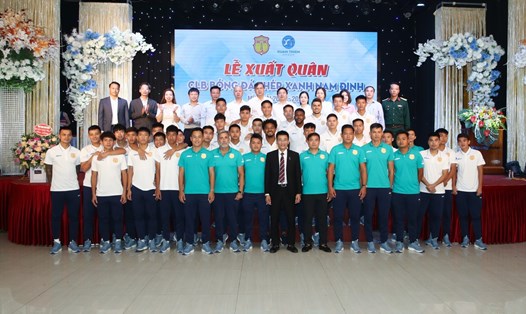 Câu lạc bộ Nam Định xuất quân tham dự mùa giải 2023-2024. Ảnh: Như Đạt