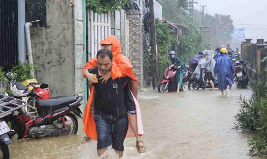 Khu vực từ Quảng Trị đến Thừa Thiên Huế và Trung Trung Bộ mưa to đến rất to. Ảnh: Phúc Đạt