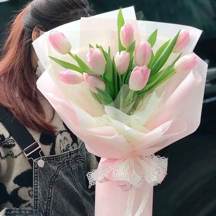 Hoa Tulip là món quà tặng hoàn hảo cho những người phụ nữ thân yêu ngày 20.10. Ảnh: Xinhua