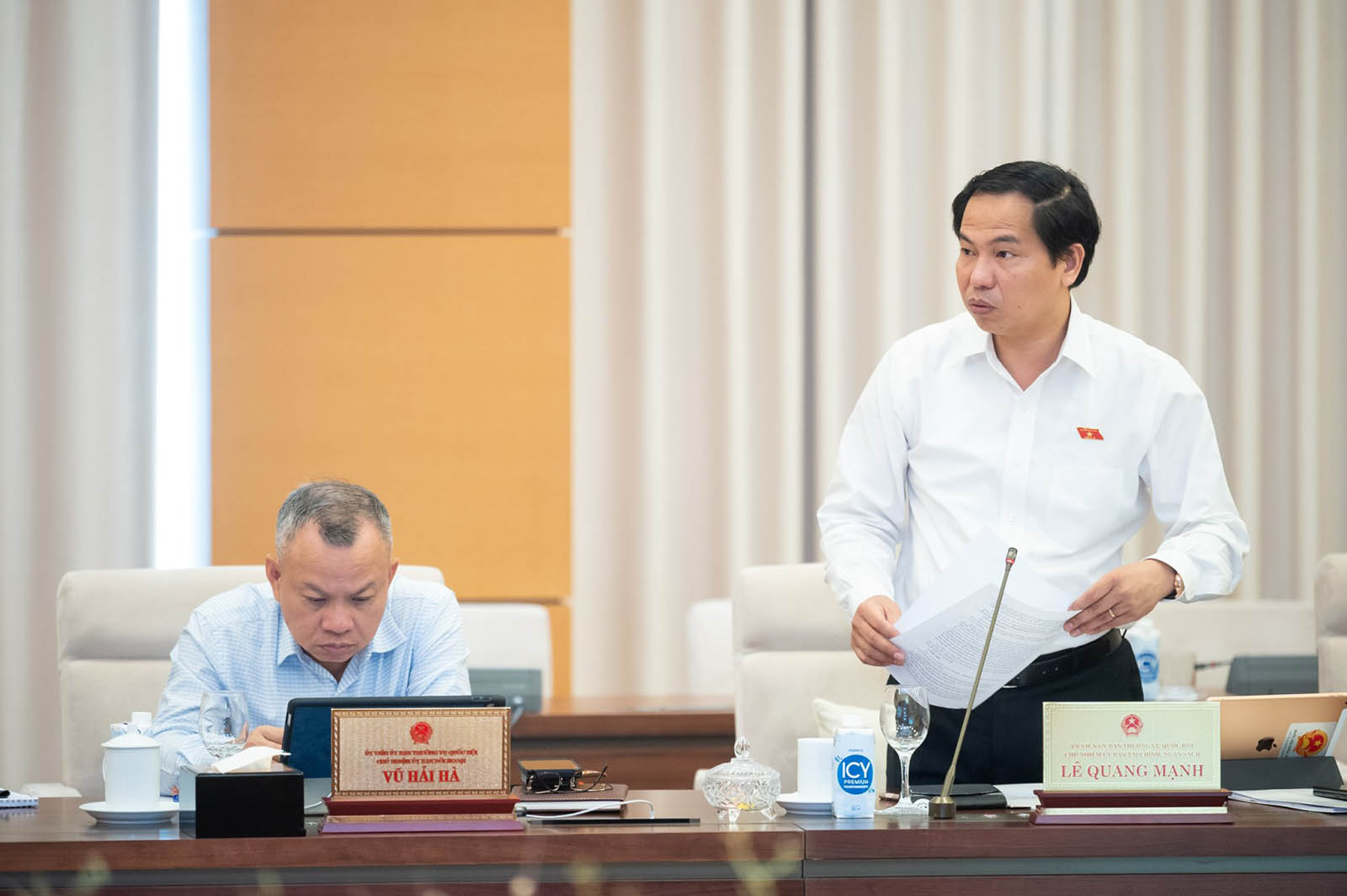 Chủ nhiệm Ủy ban Tài chính – Ngân sách của Lê Quang Mạnh. Ảnh: Phạm Thắng