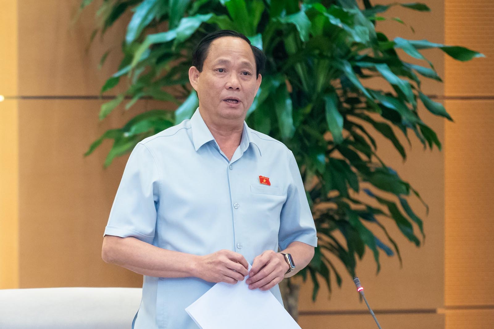 Phó Chủ tịch Quốc hội Trần Quang Phương phát biểu. Ảnh: Phạm Thắng/QH