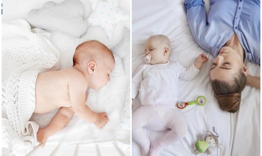 Một số lưu ý giúp cha mẹ cho trẻ sơ sinh ngủ ngon hơn. Đồ họa: Thanh Thanh