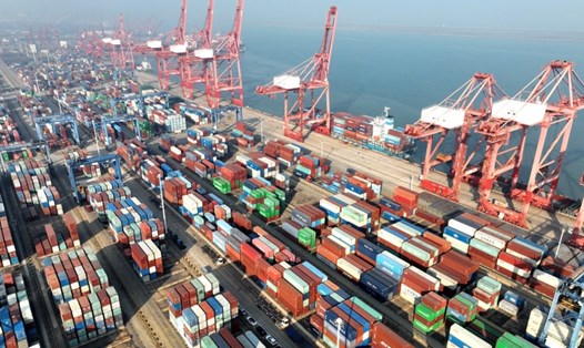 Cảng container tại Liên Vân Cảng, tỉnh Giang Tô phía đông Trung Quốc. Ảnh minh họa. Ảnh: Xinhua