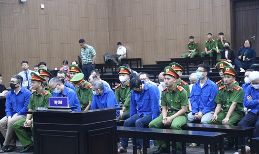Phiên toà xét xử vụ án sai phạm tại dự án cao tốc Đà Nẵng - Quảng Ngãi. Ảnh: Quang Việt