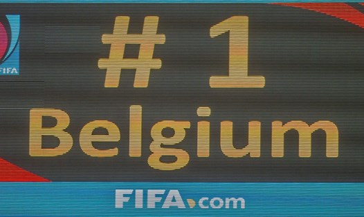 Bỉ đứng thứ 3 trong lịch sử về thời gian duy trì vị trí số 1 trên bảng xếp hạng FIFA. Ảnh: The Athletic