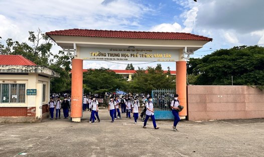 Trường THPT Hàm Tân nơi thầy Thiều công tác. Ảnh: Phạm Duy