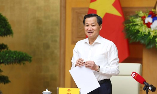 Phó Thủ tướng Lê Minh Khái phát biểu. Ảnh VGP
