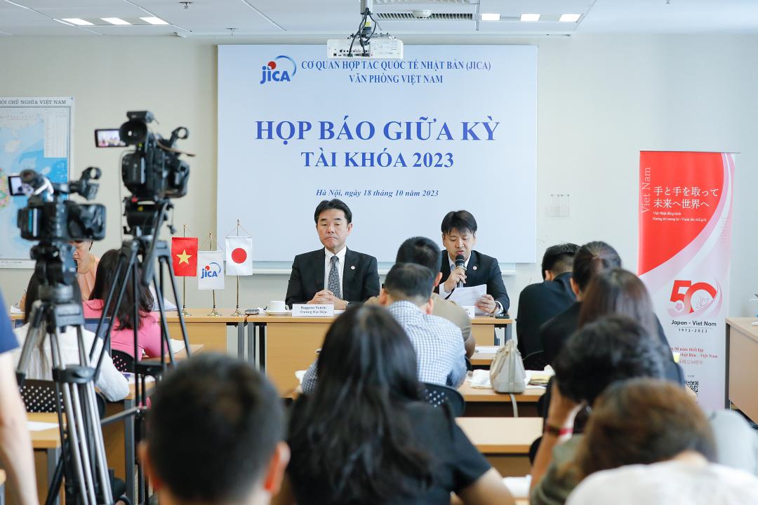 Toàn cảnh họp báo ngày 18.10.2023. Ảnh: JICA