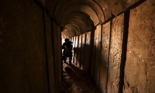 Đường hầm của Hamas ở Gaza. Ảnh: AFP