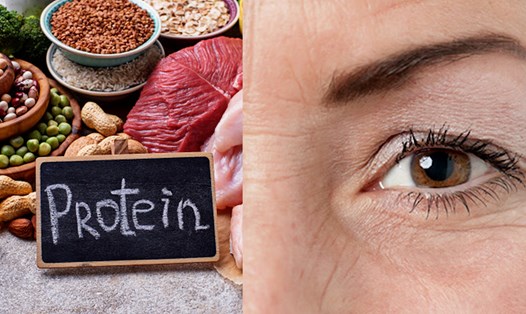 Thức ăn chứa nhiều protein chống lão hoá. Ảnh ghép: Nguyễn Ly 