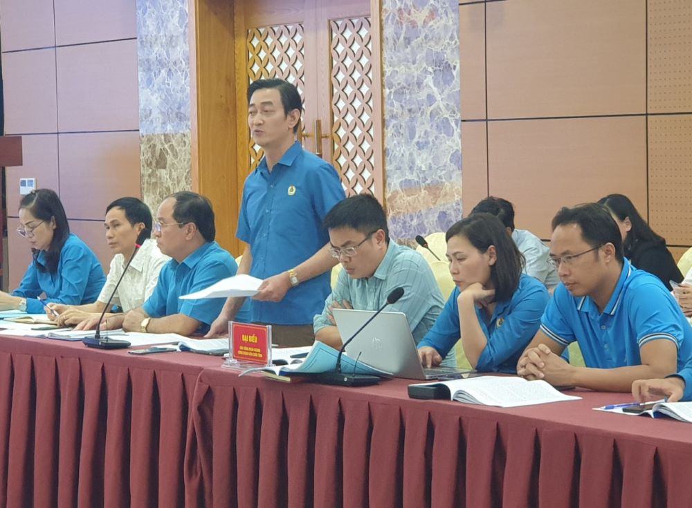 Các đại biểu đóng góp ý kiến phát triển đảng trong các DN ngoài khu vực nhà nước. Ảnh: Nguyễn Hùng