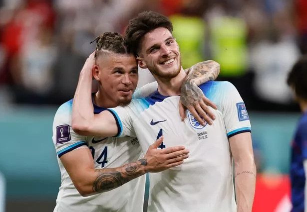 Kalvin Phillips và Declan Rice vẫn là bộ đôi được Southgate tin tưởng ở tuyển Anh.   Ảnh: England Football Team 