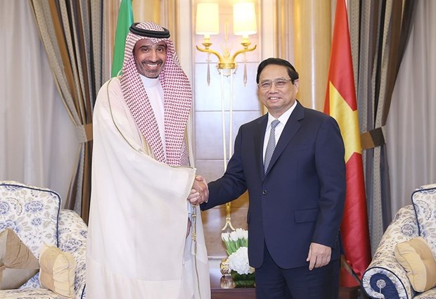 Thủ tướng Chính phủ Phạm Minh Chính tiếp ông Ahmed Al-Rajhi, Bộ trưởng Bộ Nguồn Nhân lực và Phát triển Xã hội Saudi Arabia. Ảnh: TTXVN