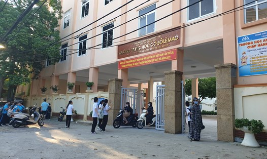 THCS Lê Mao (TP. Vinh, Nghệ An) không tổ chức vận động phụ huynh tài trợ xã hội hóa trong năm học 2023 - 2024. Ảnh: Hải Đăng