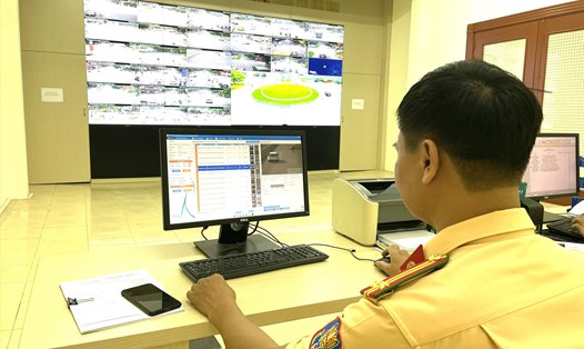 Trung tâm giám sát điều hành giao thông thành phố Ninh Bình. Ảnh: Diệu Anh