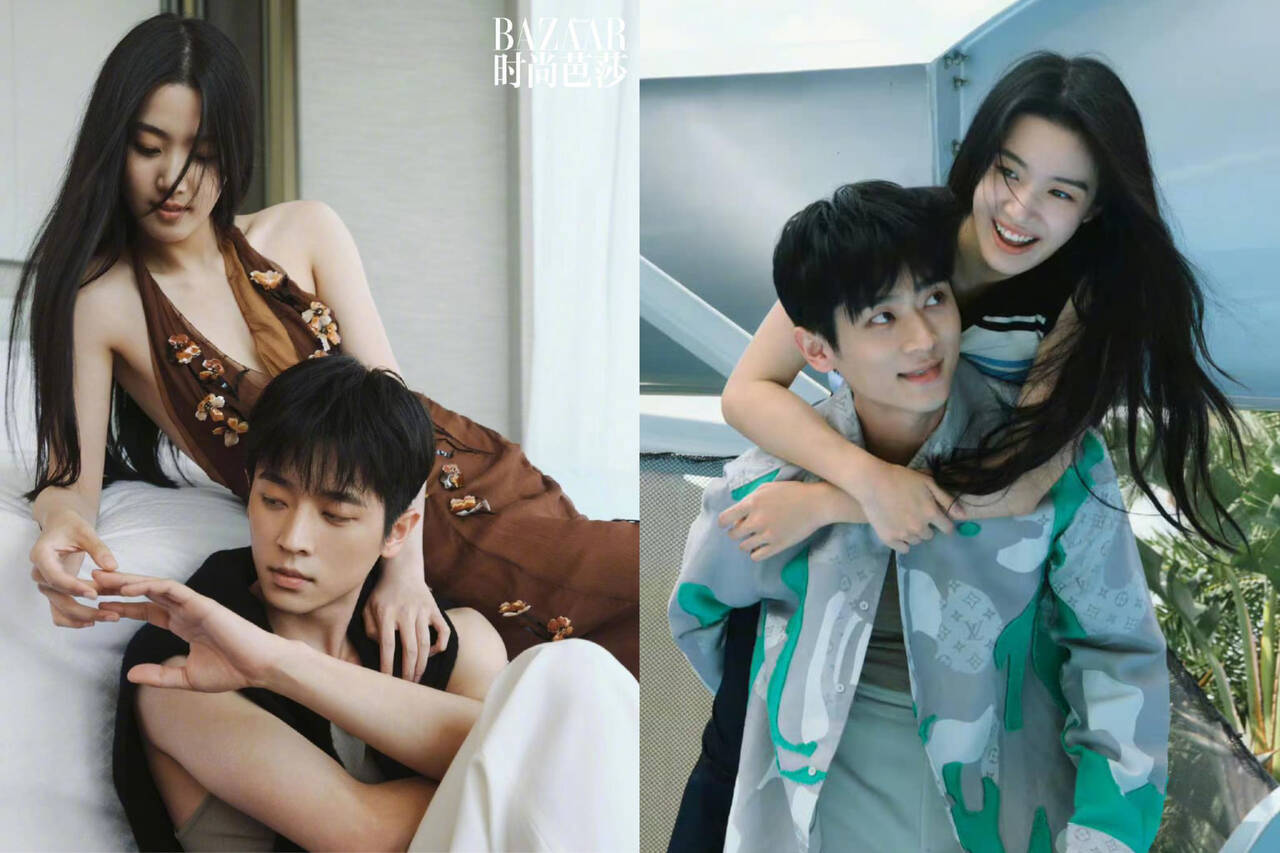 Cặp đôi phụ phim "Vân Chi Vũ" trên tạp chí Harper's Bazaar. Ảnh: Bazaar 
